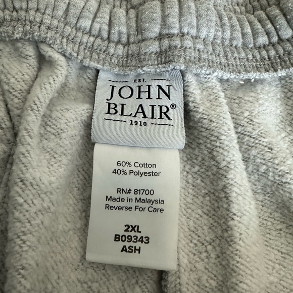 John Blair® Supreme Fleece Stitched-Crease Sweatpants Size 2XL Light Gray - Picture 12 of 13